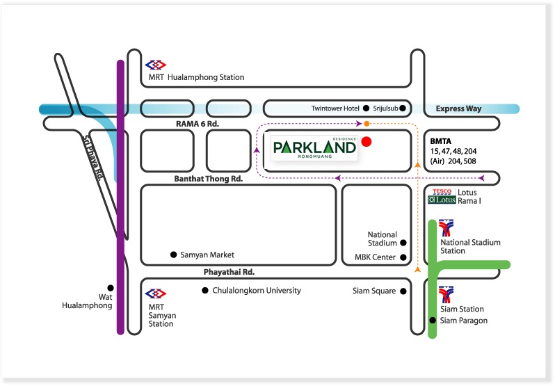 Map Parkland rongmuang residence